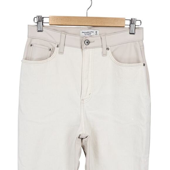 Abercrombie & Fitch Mixed Fabric 90 Slim Straight Ultra High Rise Curve Love 29 - Picture 3 of 9